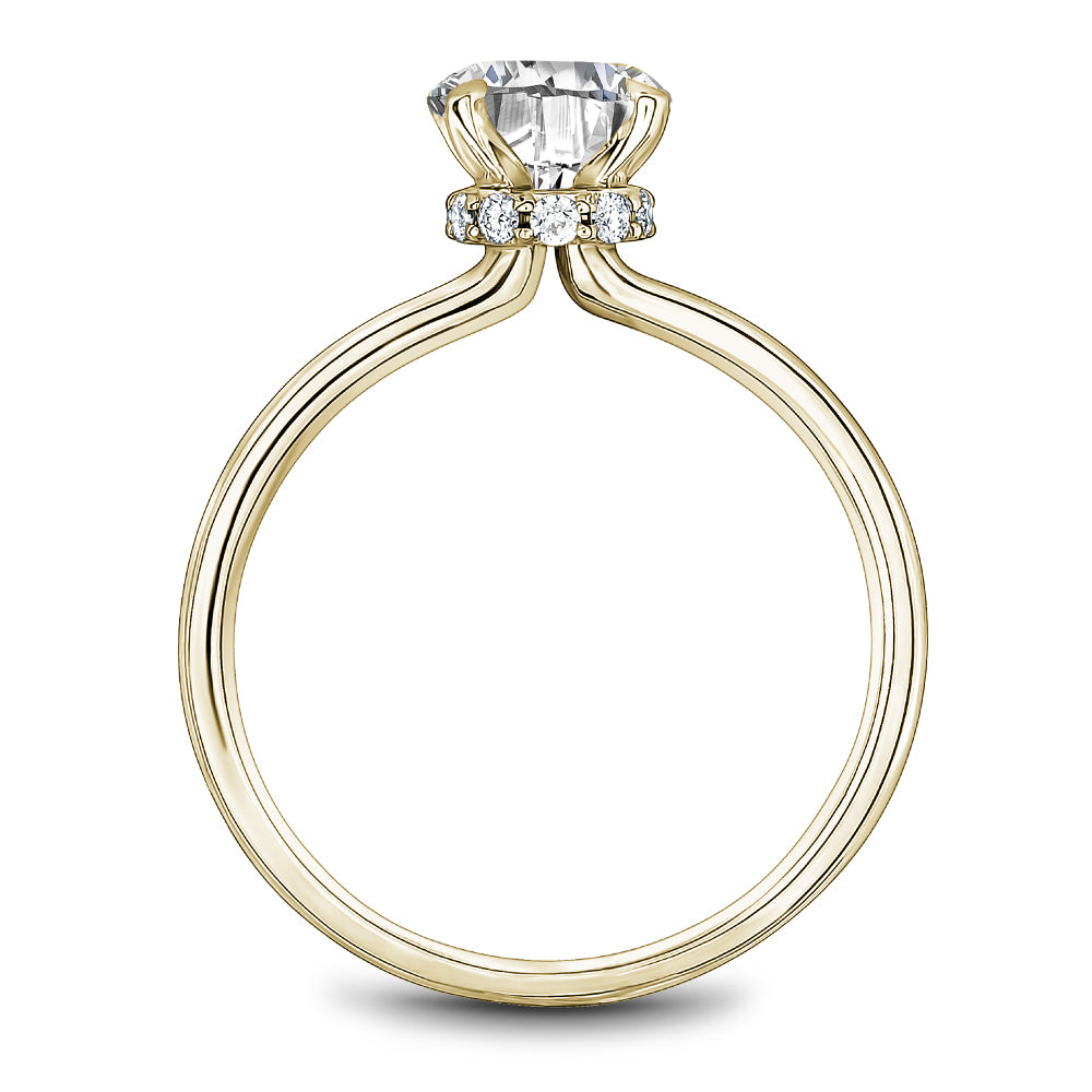 Noam Carver Engagement Ring Yellow 18k Gold With 10 RD TCW 0.12ct