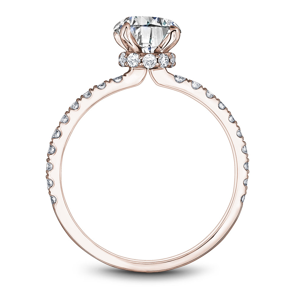 Noam Carver Engagement Ring Rose 18k Gold With 30 RD TCW 0.40ct
