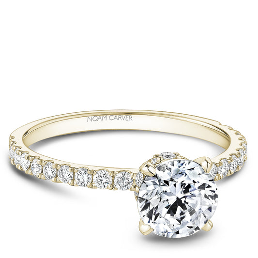 Noam Carver Engagement Ring Yellow 14k Gold With 30 RD TCW 0.40ct