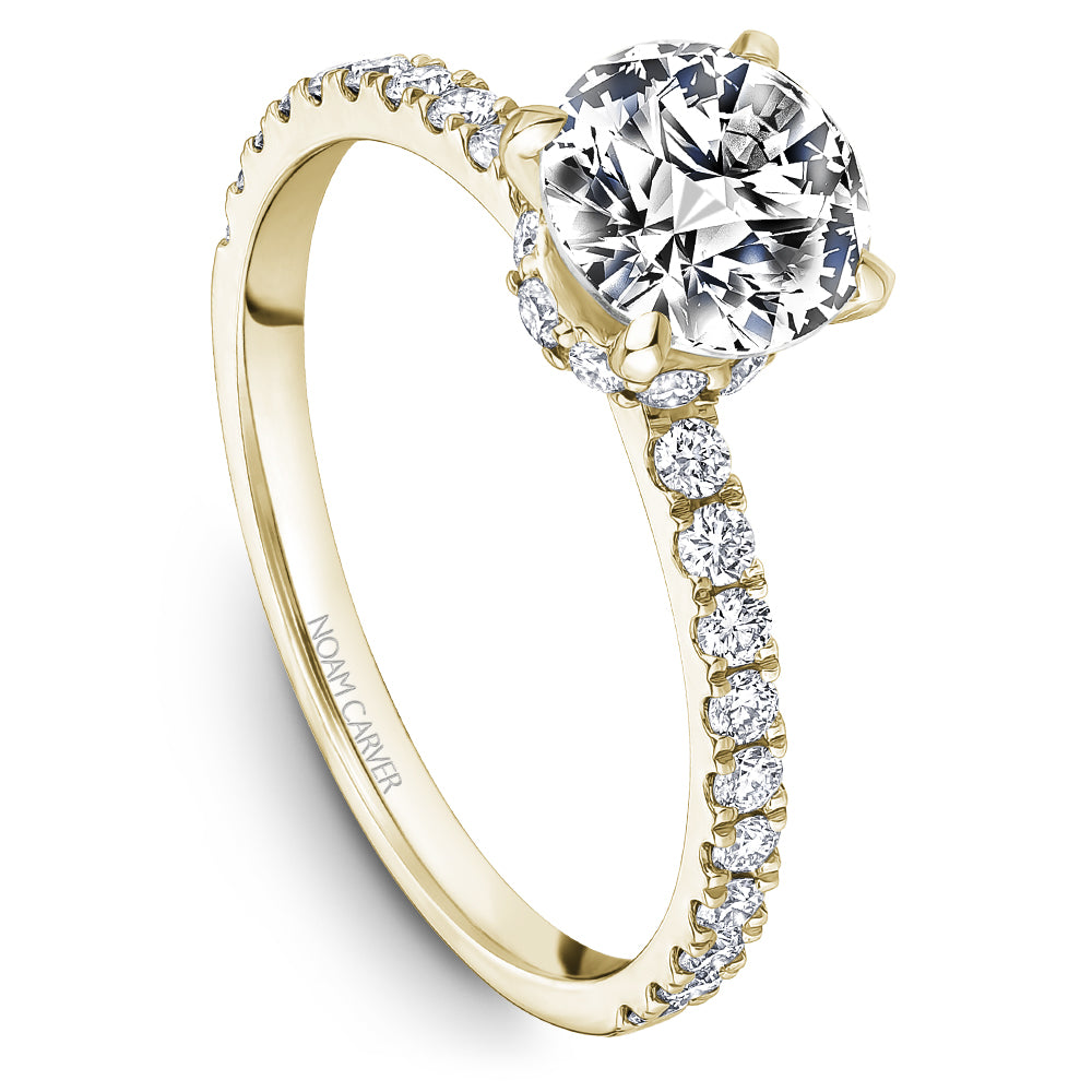 Noam Carver Engagement Ring Yellow 18k Gold With 30 RD TCW 0.40ct