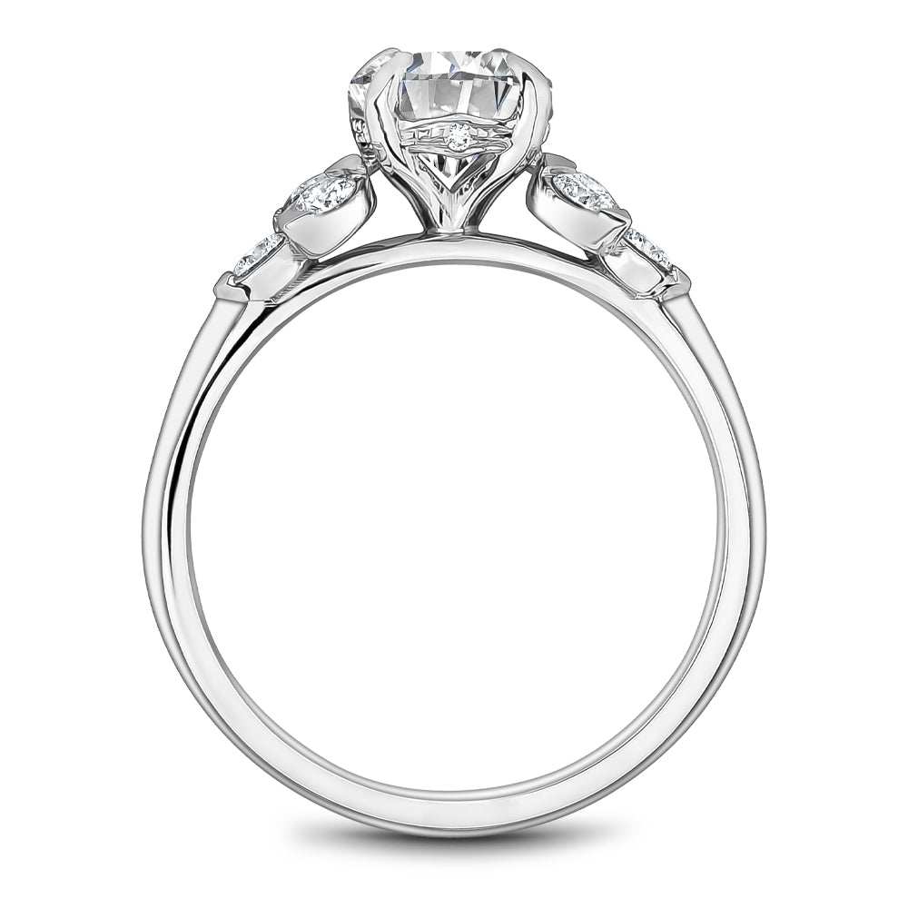 Noam Carver Engagement Ring White 14k Gold With 10 RD TCW 0.28ct