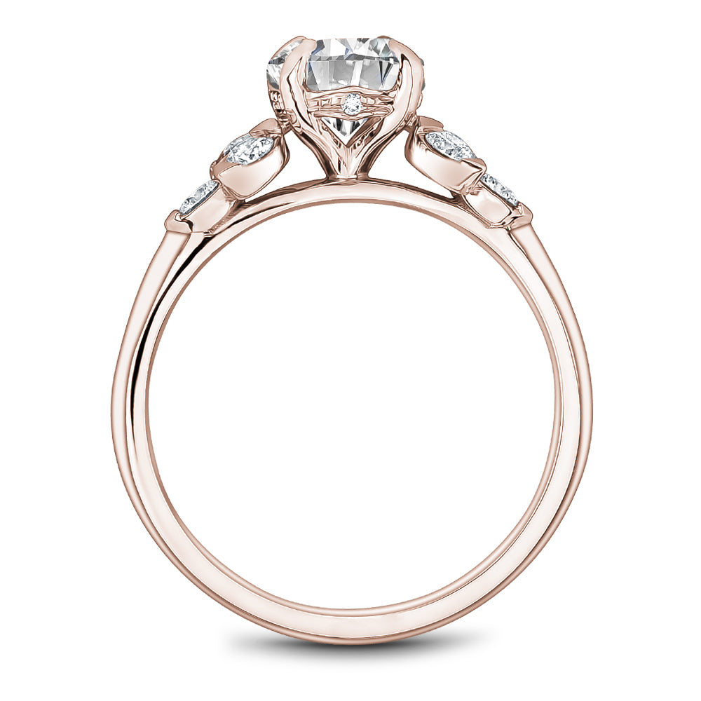 Noam Carver Engagement Ring Rose 18k Gold With 10 RD TCW 0.28ct