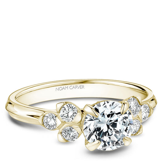 Noam Carver Engagement Ring Yellow 18k Gold With 10 RD TCW 0.28ct