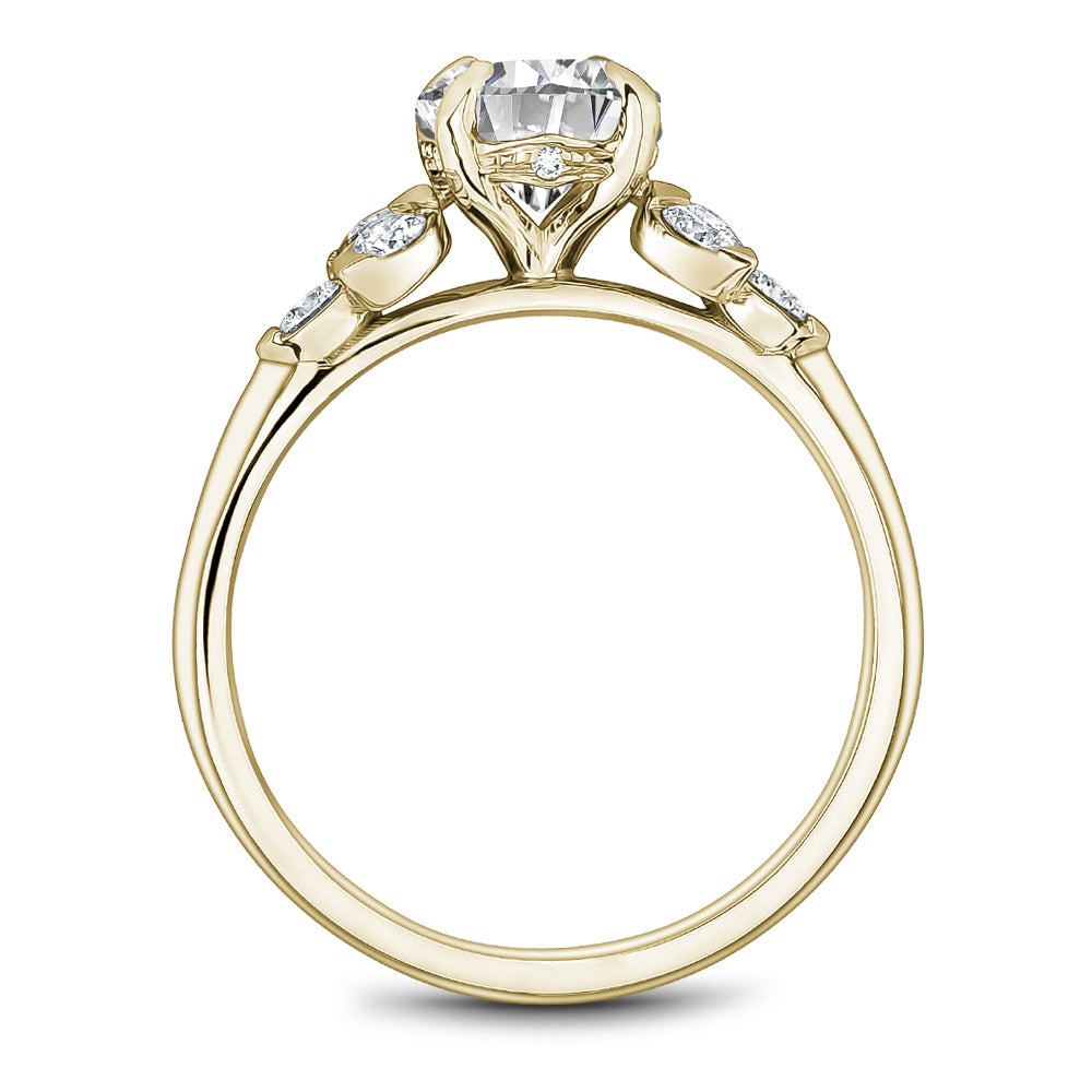 Noam Carver Engagement Ring Yellow 18k Gold With 10 RD TCW 0.28ct