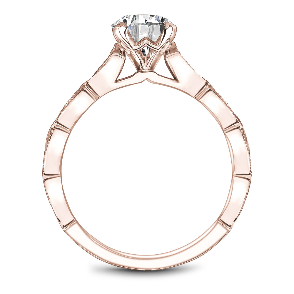 Noam Carver Engagement Ring Rose 14k Gold With 24 RD TCW 0.12ct