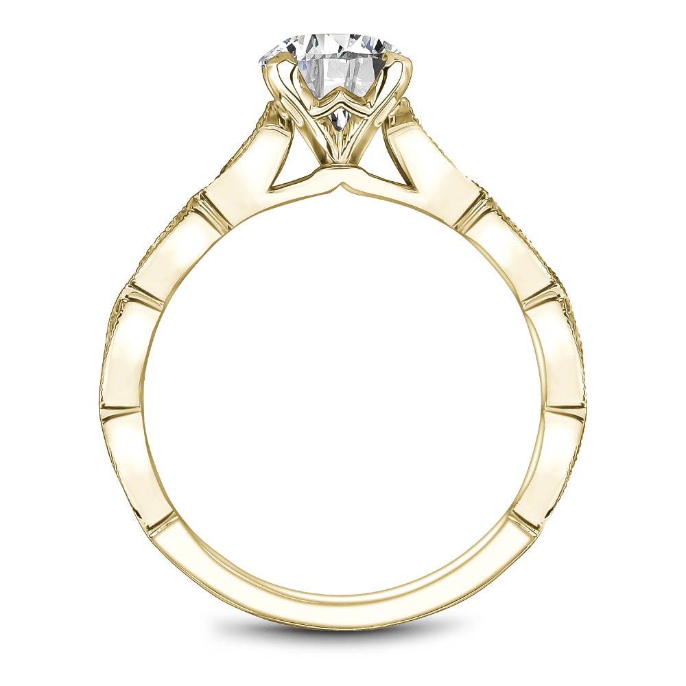 Noam Carver Engagement Ring Yellow 14k Gold With 24 RD TCW 0.12ct