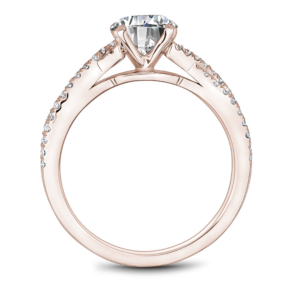 Noam Carver Engagement Ring Rose 14k Gold With 46 RD TCW 0.24ct