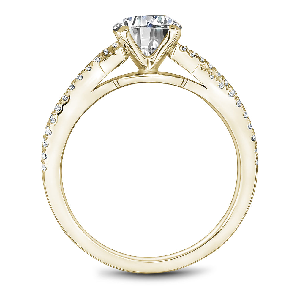 Noam Carver Engagement Ring Yellow 14k Gold With 46 RD TCW 0.24ct