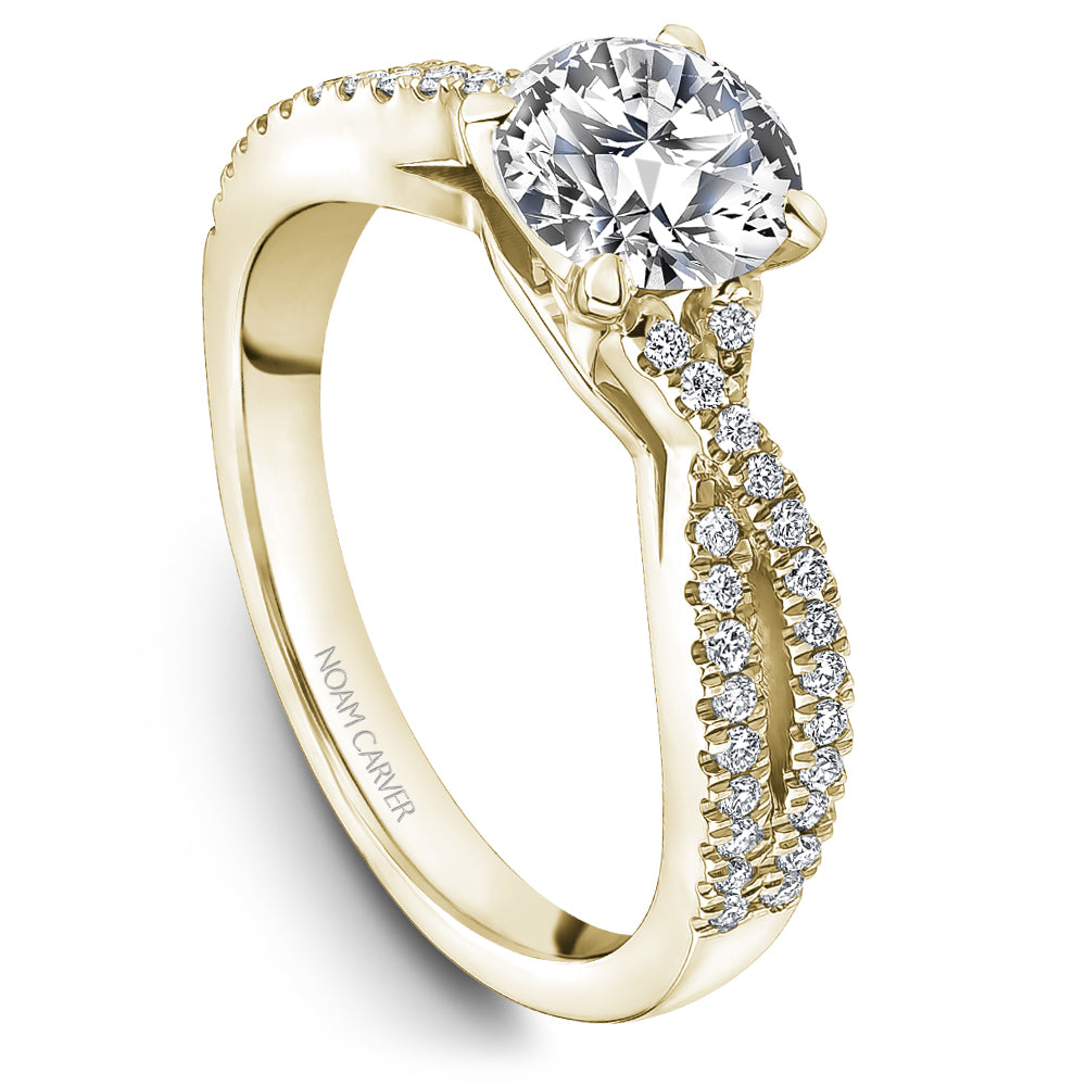 Noam Carver Engagement Ring Yellow 18k Gold With 46 RD TCW 0.24ct