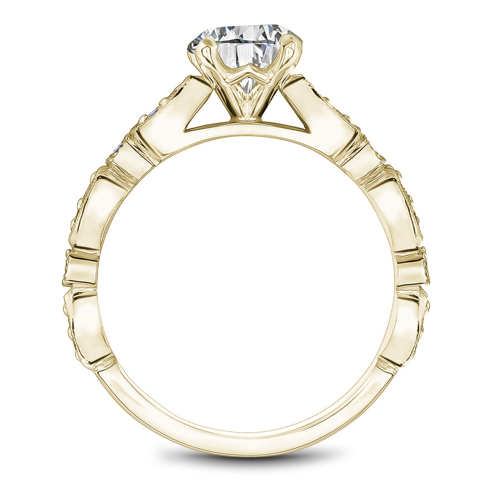 Noam Carver Engagement Ring Yellow 18k Gold With 16 RD TCW 0.15ct
