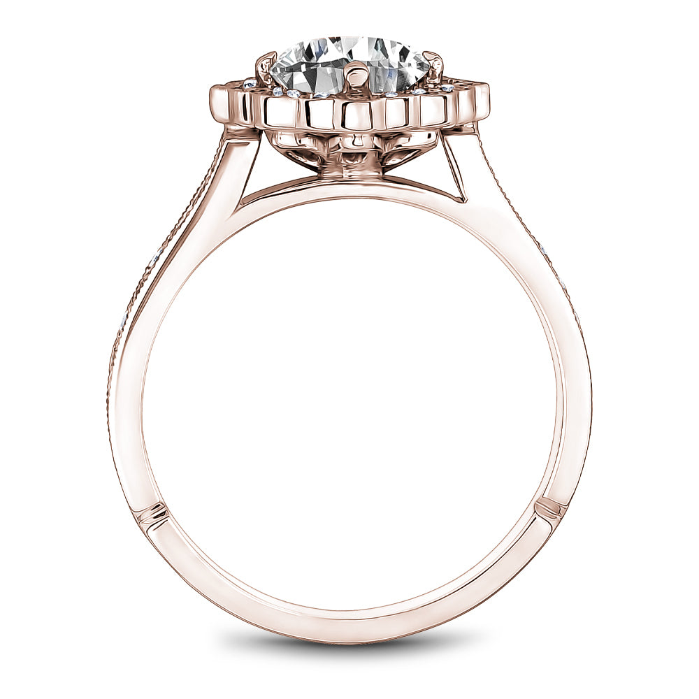 Noam Carver Engagement Ring Rose 18k Gold With 36 RD TCW 0.54ct