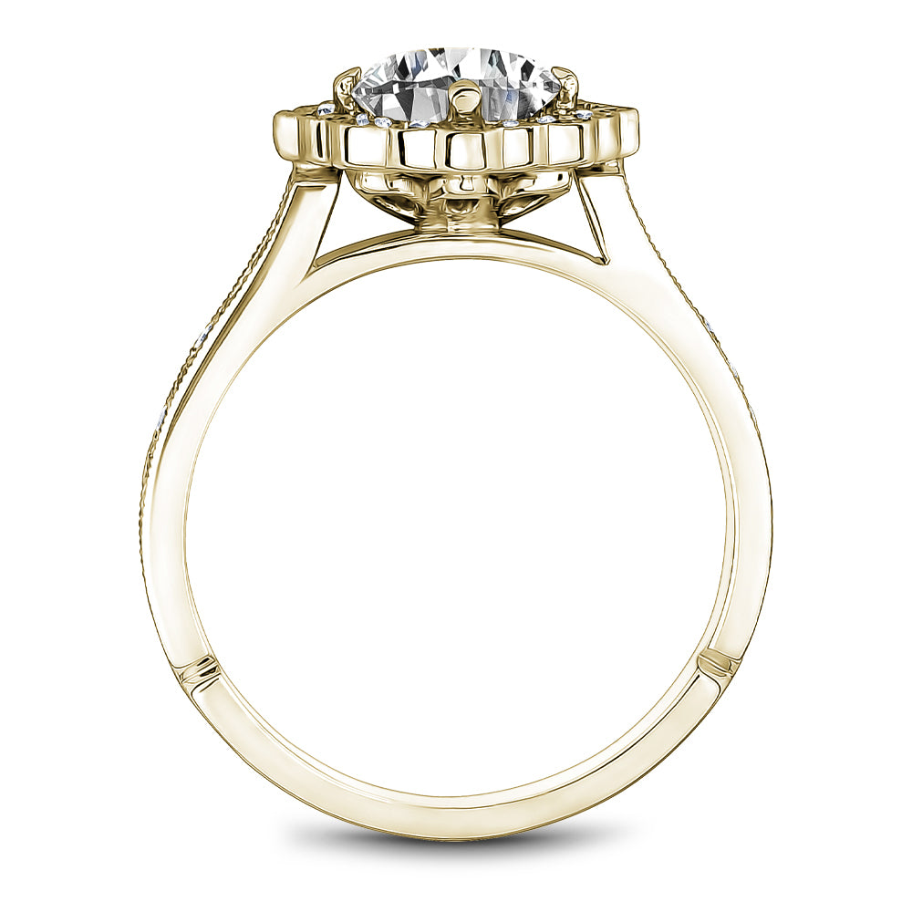 Noam Carver Engagement Ring Yellow 18k Gold With 36 RD TCW 0.54ct