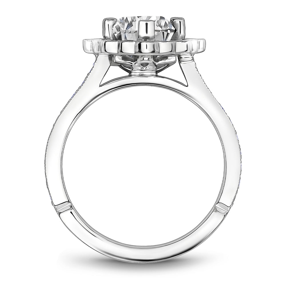 Noam Carver Engagement Ring White 14k Gold With 36 RD TCW 0.50ct