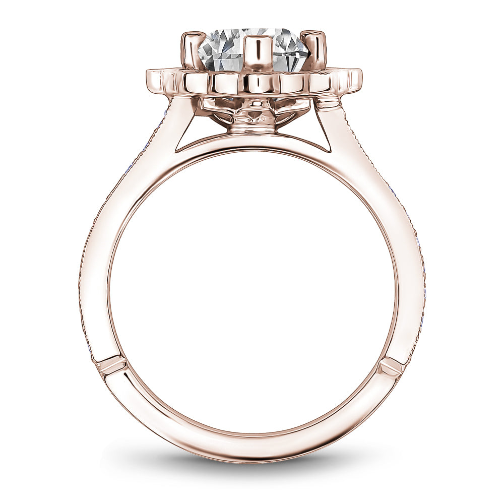 Noam Carver Engagement Ring Rose 14k Gold With 36 RD TCW 0.50ct