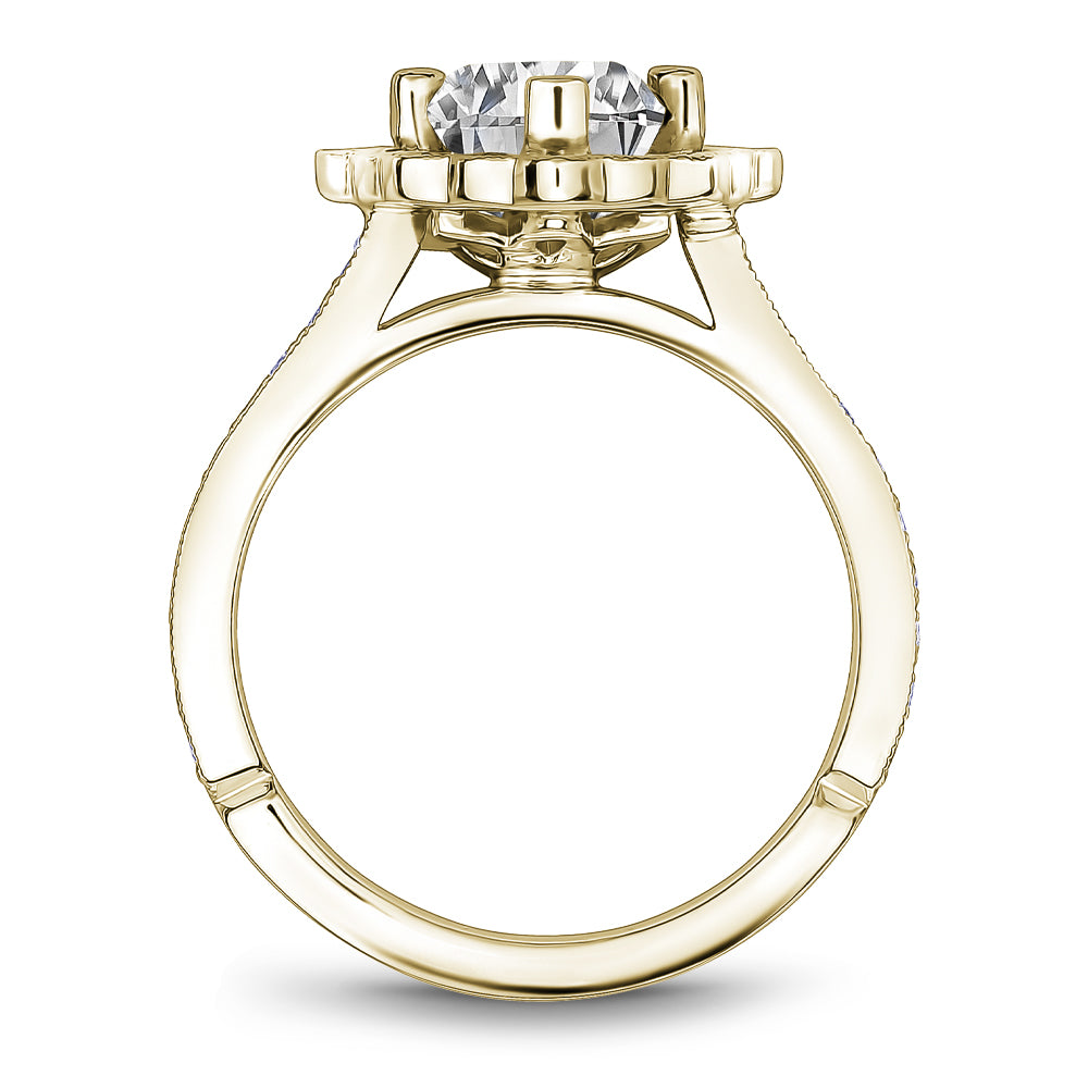 Noam Carver Engagement Ring Yellow 18k Gold With 36 RD TCW 0.50ct