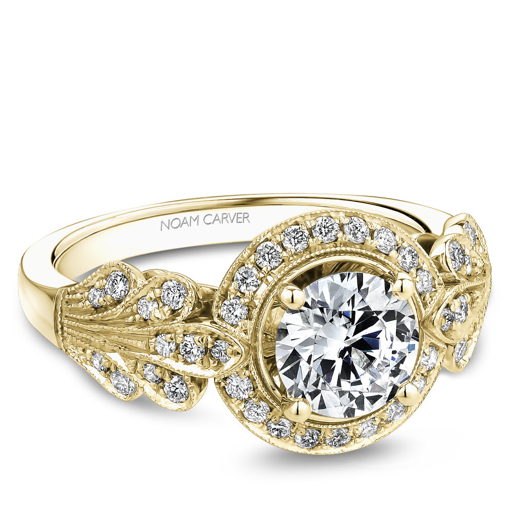 Noam Carver Engagement Ring Yellow 18k Gold With 56 RD TCW 0.40ct