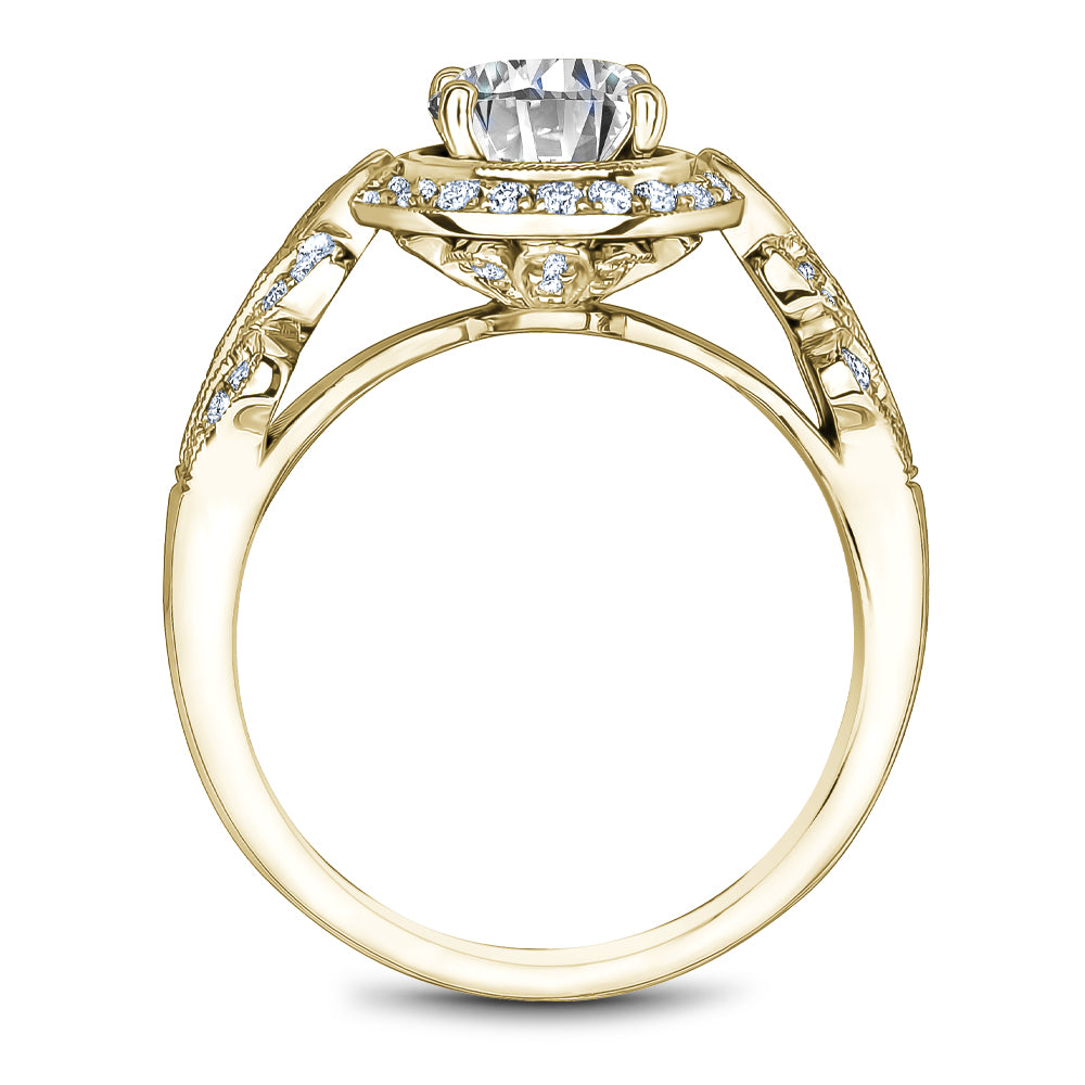 Noam Carver Engagement Ring Yellow 14k Gold With 56 RD TCW 0.40ct