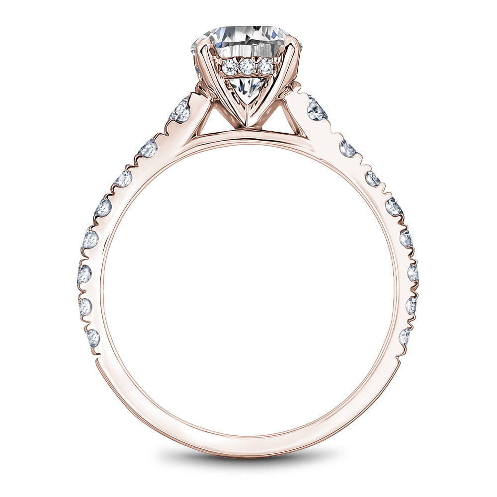 Noam Carver Engagement Ring Rose 14k Gold With 28 RD TCW 0.63ct