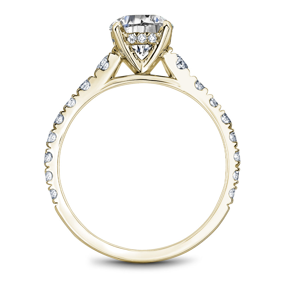 Noam Carver Engagement Ring Yellow 18k Gold With 28 RD TCW 0.63ct