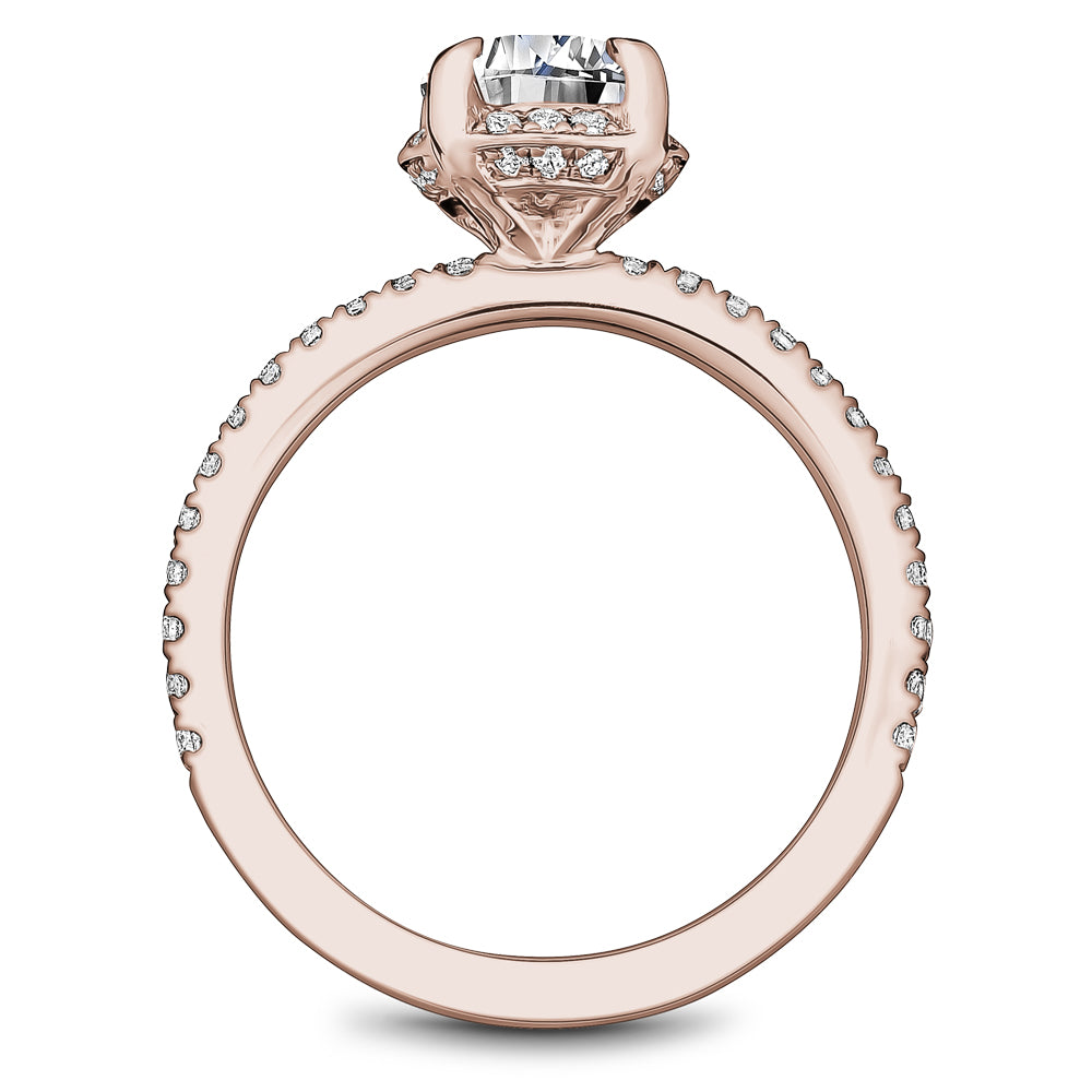 Noam Carver Engagement Ring Rose 14k Gold With 48 RD TCW 0.36ct