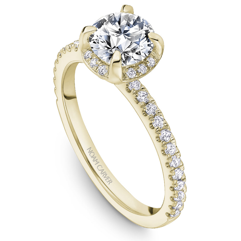 Noam Carver Engagement Ring Yellow 18k Gold With 48 RD TCW 0.36ct