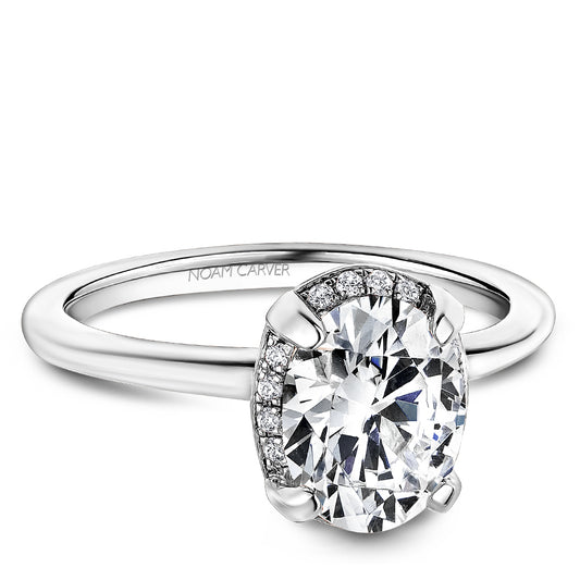 Noam Carver Engagement Ring White 14k Gold With 32 RD TCW 0.12ct