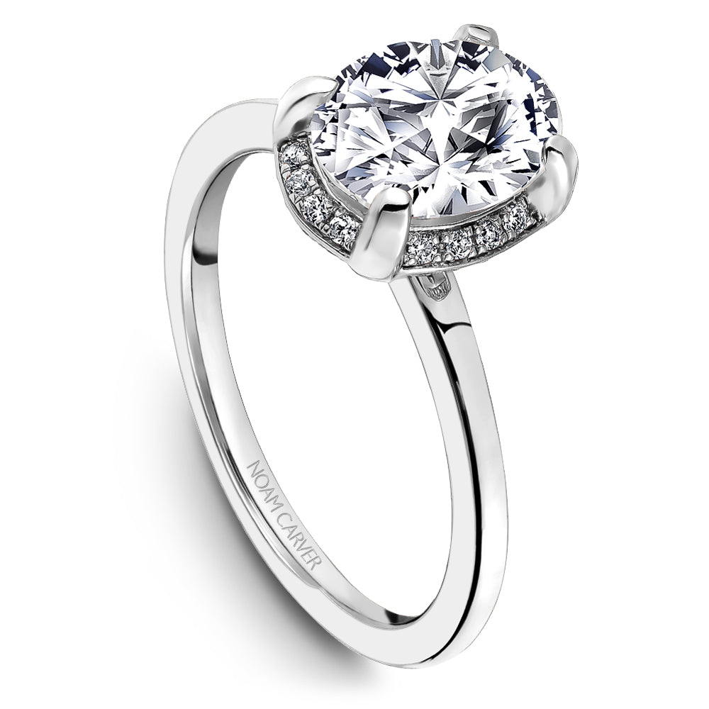Noam Carver Engagement Ring Platinum With 32 RD TCW 0.12ct