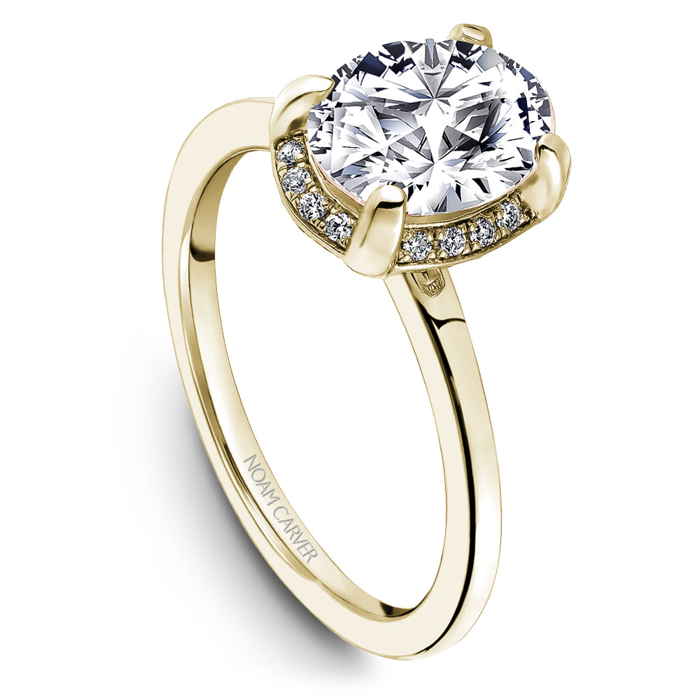 Noam Carver Engagement Ring Yellow 18k Gold With 32 RD TCW 0.12ct