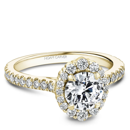 Noam Carver Engagement Ring Yellow 18k Gold With 40 RD TCW 0.51ct