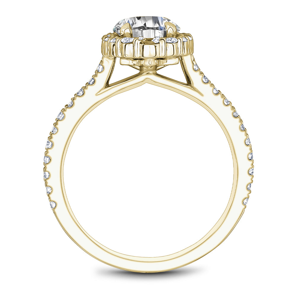 Noam Carver Engagement Ring Yellow 14k Gold With 40 RD TCW 0.51ct