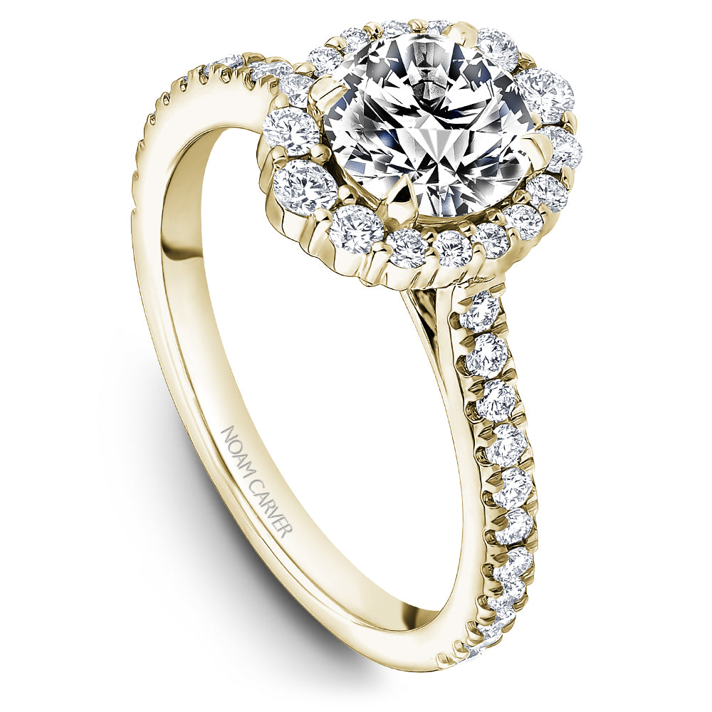 Noam Carver Engagement Ring Yellow 14k Gold With 40 RD TCW 0.51ct