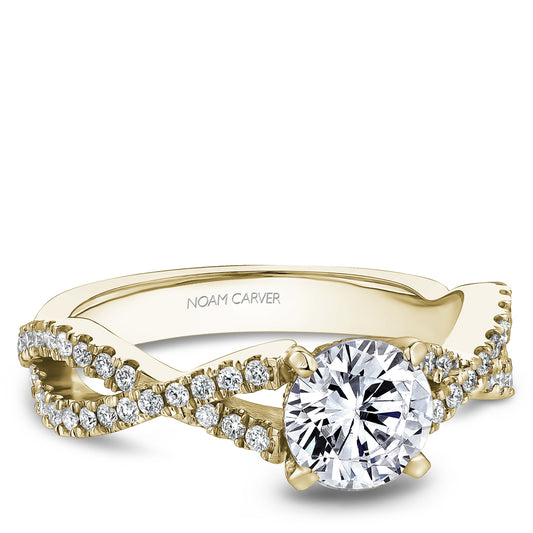 Noam Carver Engagement Ring Yellow 18k Gold With 64 RD TCW 0.4ct