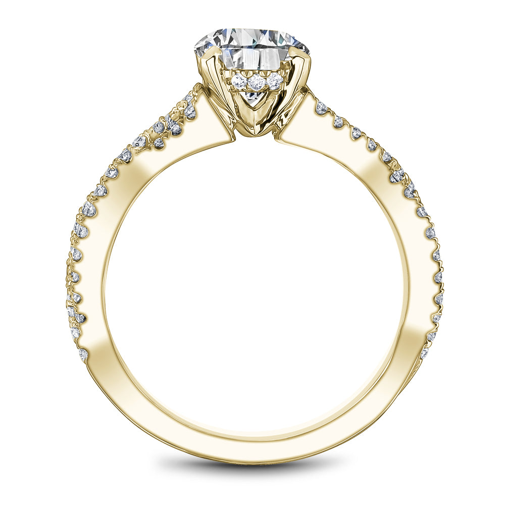 Noam Carver Engagement Ring Yellow 18k Gold With 64 RD TCW 0.4ct