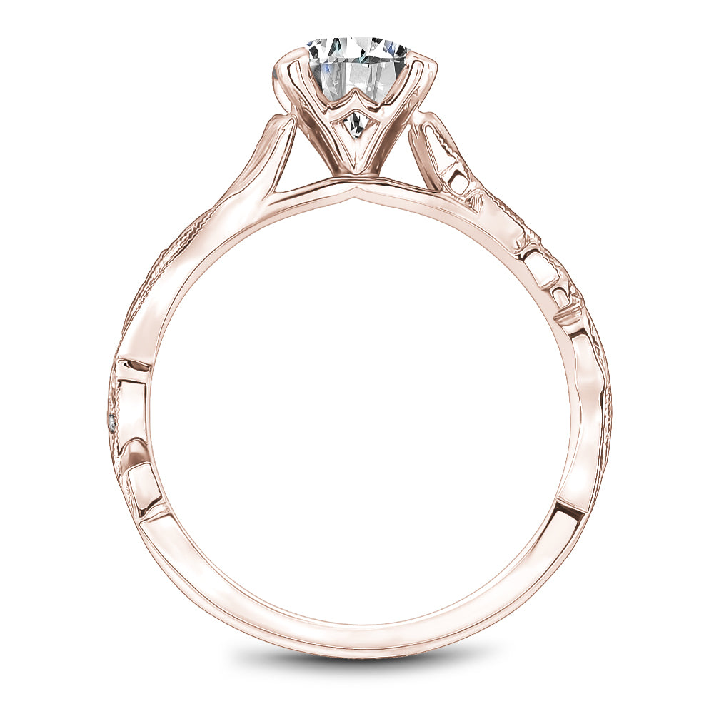 Noam Carver Engagement Ring Rose 14k Gold With 18 RD TCW 0.09ct