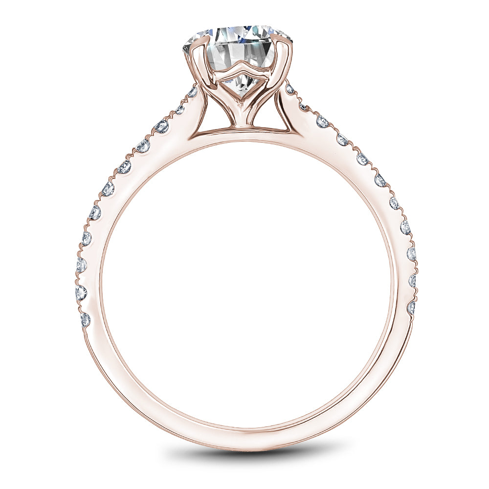 Noam Carver Engagement Ring Rose 14k Gold With 22 RD TCW 0.27ct