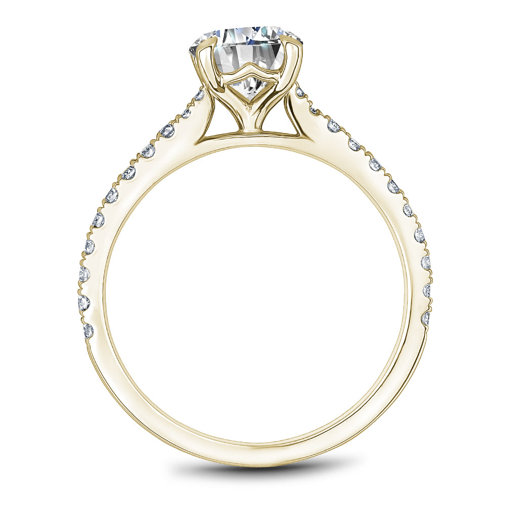Noam Carver Engagement Ring Yellow 14k Gold With 22 RD TCW 0.27ct