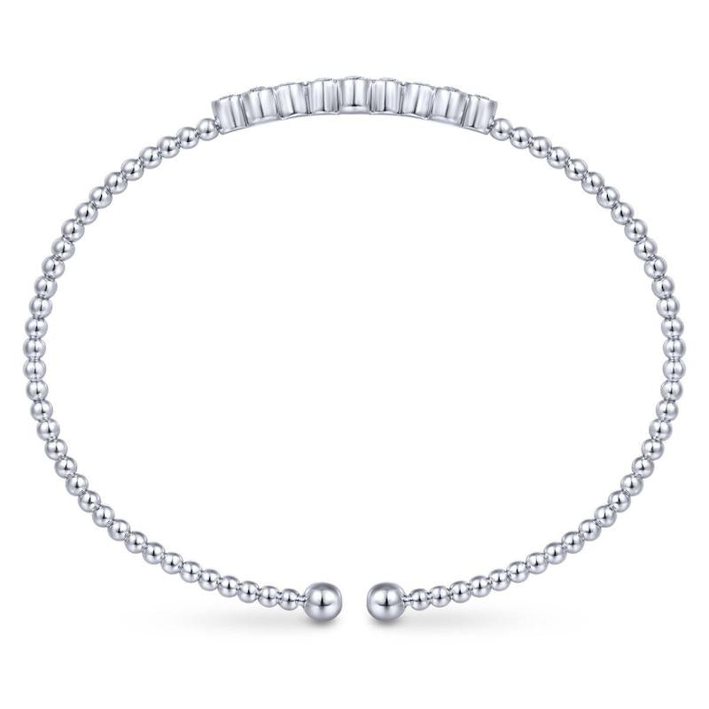Gabriel & Co. 14k White Gold Bujukan Diamond Bangle Bracelet