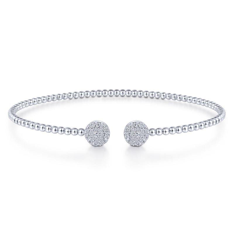 Gabriel & Co. 14k White Gold Bujukan Diamond Bangle Bracelet