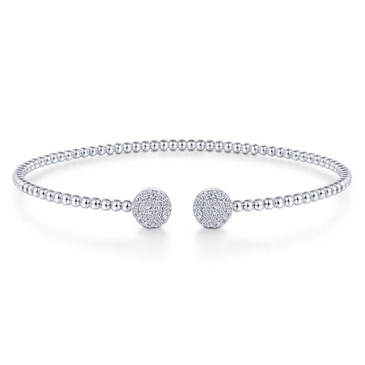 Gabriel & Co. 14k White Gold Bujukan Diamond Bangle Bracelet