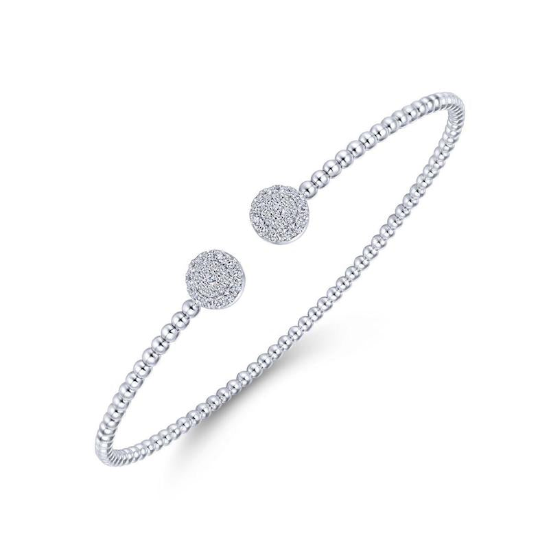 Gabriel & Co. 14k White Gold Bujukan Diamond Bangle Bracelet