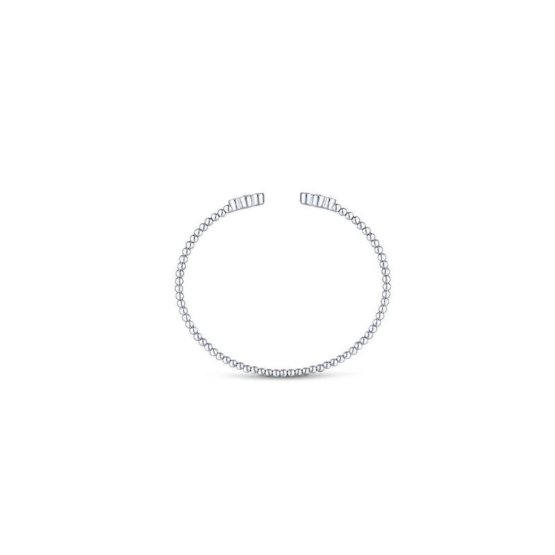 Gabriel & Co. 14k White Gold Bujukan Diamond Bangle Bracelet