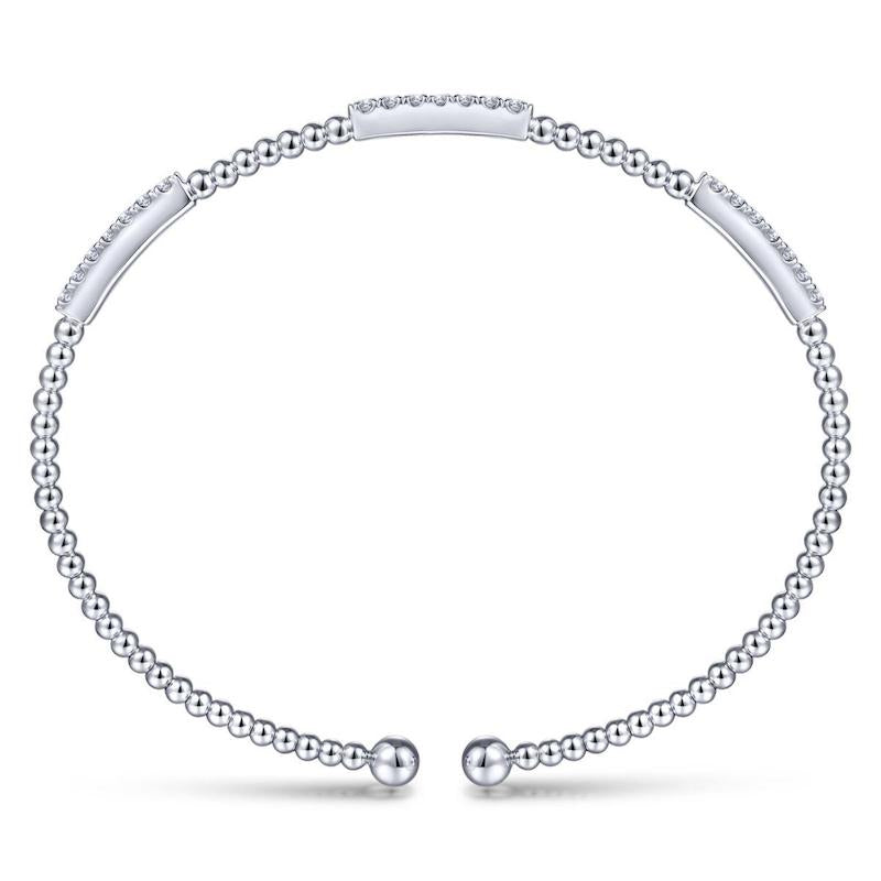 Gabriel & Co. 14k White Gold Bujukan Diamond Bangle Bracelet
