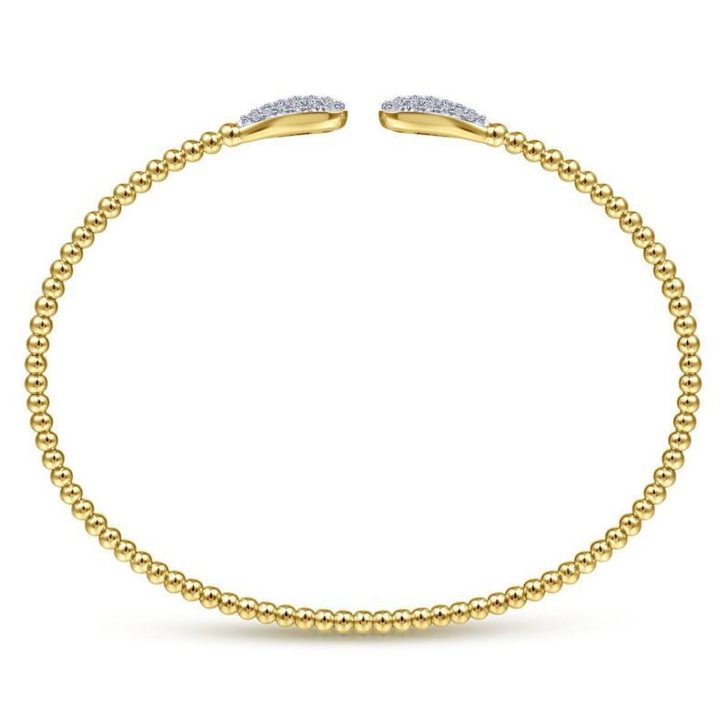 Gabriel & Co. 14k Yellow Gold Bujukan Diamond Bangle Bracelet