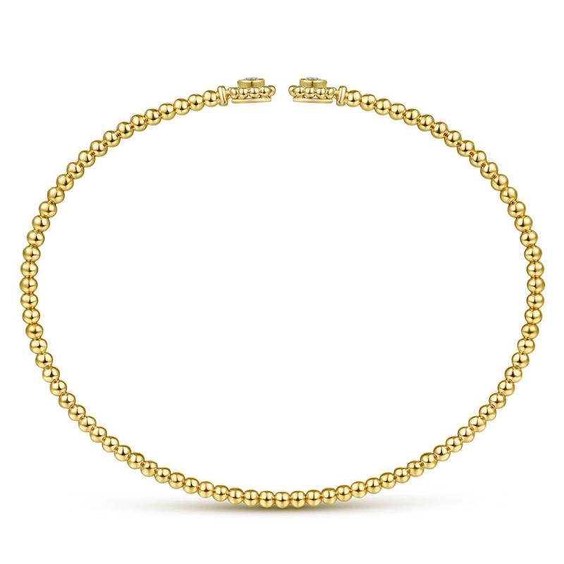 Gabriel & Co. 14k Yellow Gold Bujukan Diamond Bangle Bracelet