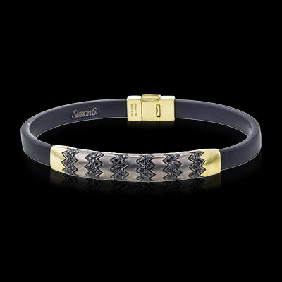 Simon G. Gent Bracelet 14k Gold (Black, White) 0.57 ct Diamond