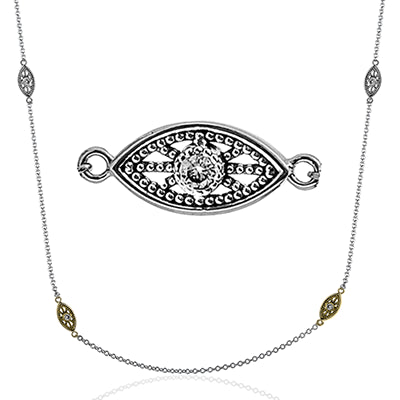 Simon G. Necklace 18k Gold (White, Yellow) 0.06 ct Diamond