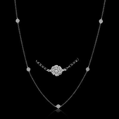 Simon G. Necklace 18k Gold (White) 0.55 ct Diamond