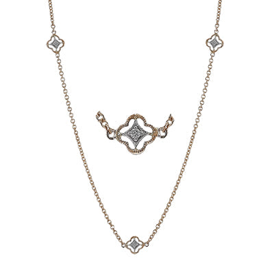 Simon G Fashion Necklace In 18K Gold With Diamonds (Rose,White)