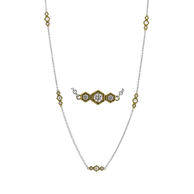 Simon G Fashion Necklace In 18K Gold With Diamonds (White,Yellow)