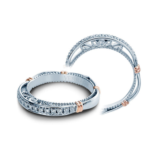 Verragio 14k White Gold Parisian Diamond Wedding Band